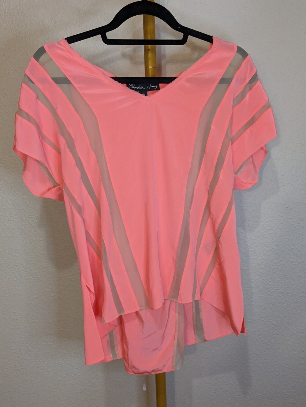 Elizabeth and James Silk Coral Top